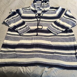 Sunday Striped Hoodie with Front Pocket